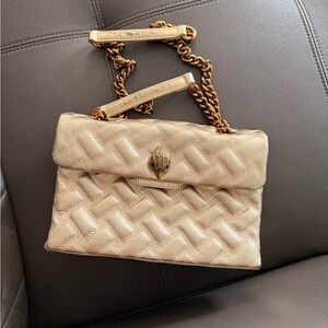 Kurt Geiger Gold Quilted Shoulder Bag visible signs of wear on strap